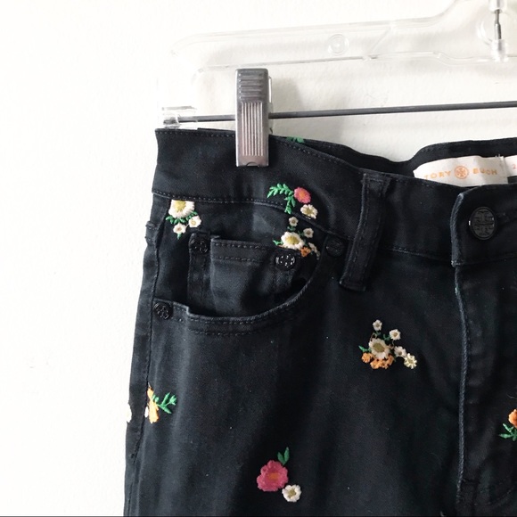 Tory Burch “Brindle Embroidered Jeans.” - Picture 3 of 6